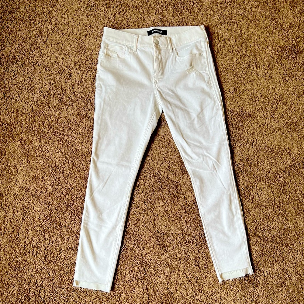 Express White Ankle Legging Jeans Mid-Rise Size 8R (Never Worn)